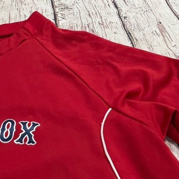 Boston Red Sox Therma Base Majestic Red Pullover Sports Shirt - Picture 7 of 8